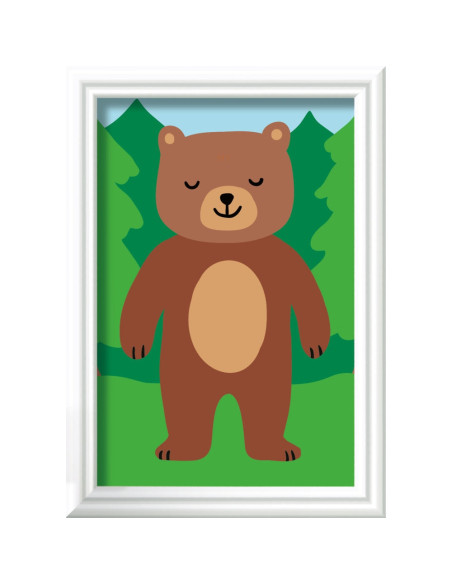 RVSPBN23968,Ravensburger - CreArt pictura pe numere pentru copii urs salbatic