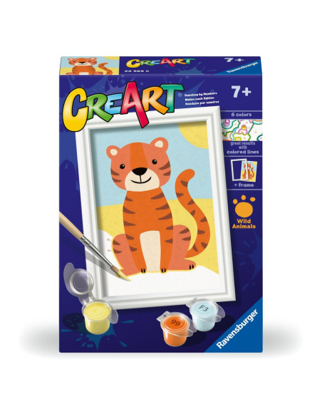 RVSPBN23969,Ravensburger - CreArt pictura pe numere pentru copii tigru salbatic