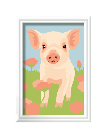 RVSPBN23970,Ravensburger - CreArt pictura pe numere pentru copii porcusor dragut