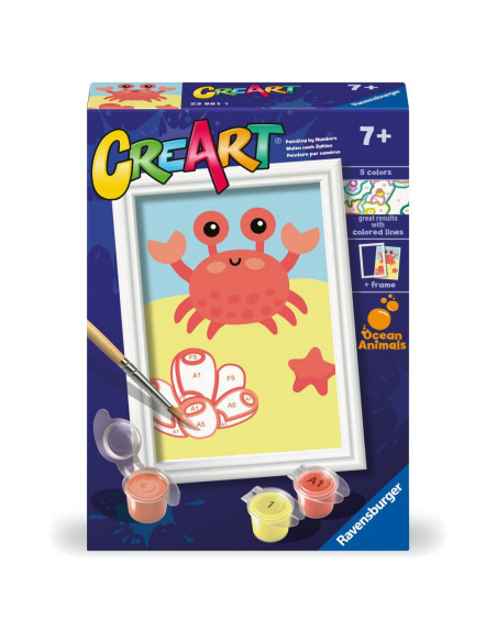 RVSPBN23881,Ravensburger - CreArt pictura pe numere pentru copii crab prietenos