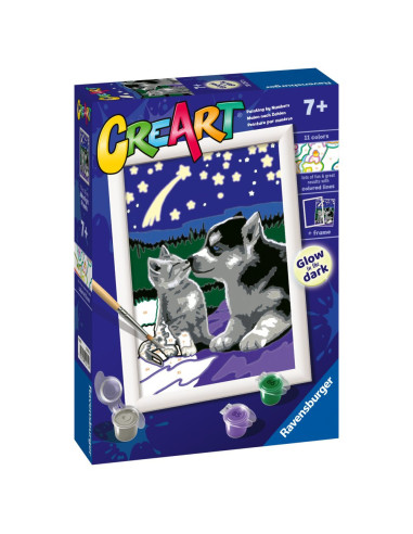 RVSPBN20212,Ravensburger - CreArt pictura pe numere pentru copii prieteni care stralucesc in intuneric