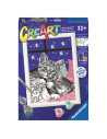 RVSPBN20213,Ravensburger - CreArt pictura pe numere pentru copii pisicute somnoroase cu pietre sclipitoare