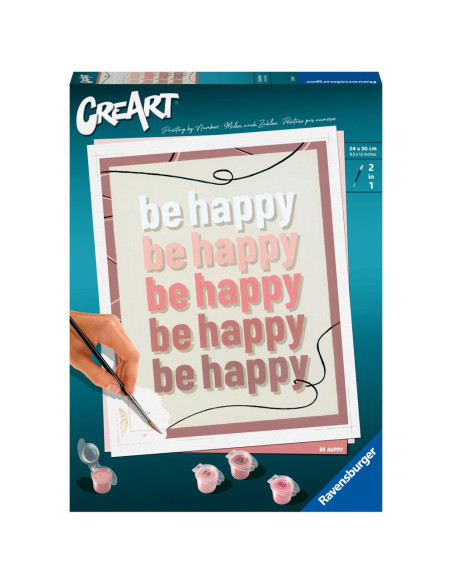 RVSPBN23544,Ravensburger - CreArt pictura pe numere pentru adulti Be Happy