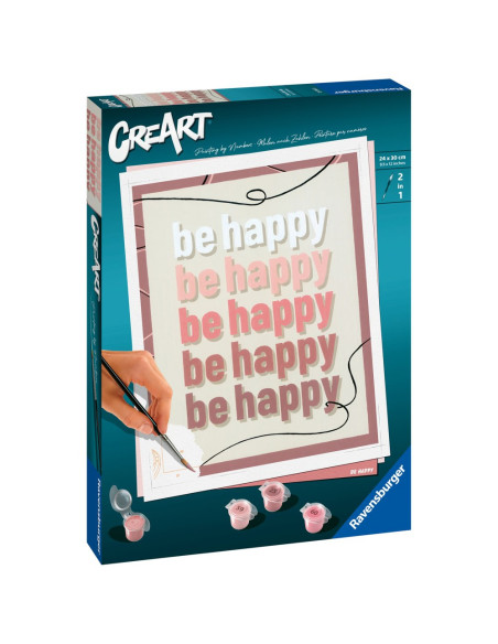 RVSPBN23544,Ravensburger - CreArt pictura pe numere pentru adulti Be Happy