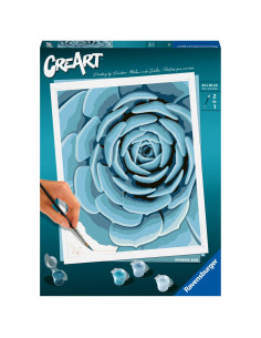 RVSPBN23610,Ravensburger - CreArt pictura pe numere pentru adulti planta suculenta albastra