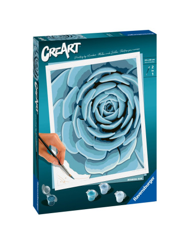 RVSPBN23610,Ravensburger - CreArt pictura pe numere pentru adulti planta suculenta albastra