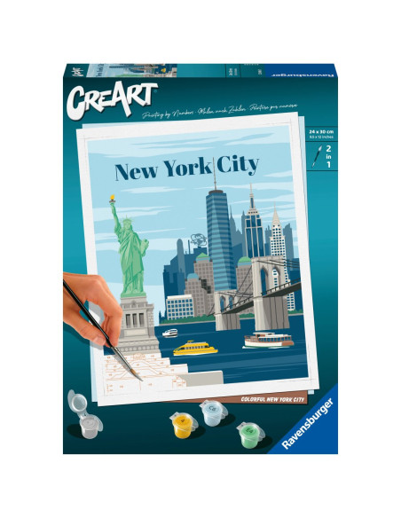 RVSPBN23686,Ravensburger - CreArt pictura pe numere pentru adulti New York plin de culoare