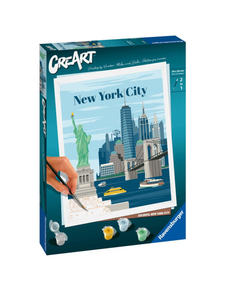 RVSPBN23686,Ravensburger - CreArt pictura pe numere pentru adulti New York plin de culoare