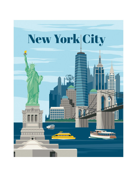 RVSPBN23686,Ravensburger - CreArt pictura pe numere pentru adulti New York plin de culoare