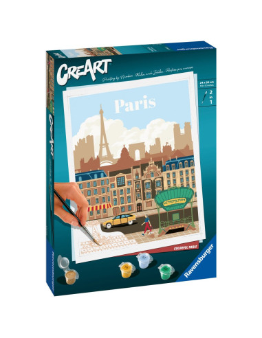 RVSPBN23687,Ravensburger - CreArt pictura pe numere pentru adulti Paris plin de culoare
