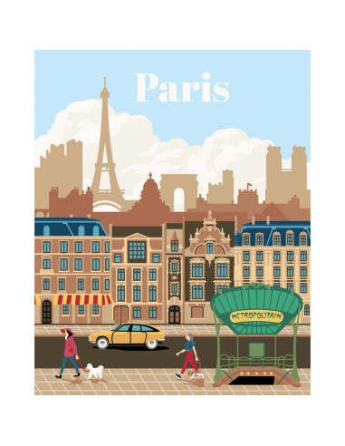 RVSPBN23687,Ravensburger - CreArt pictura pe numere pentru adulti Paris plin de culoare