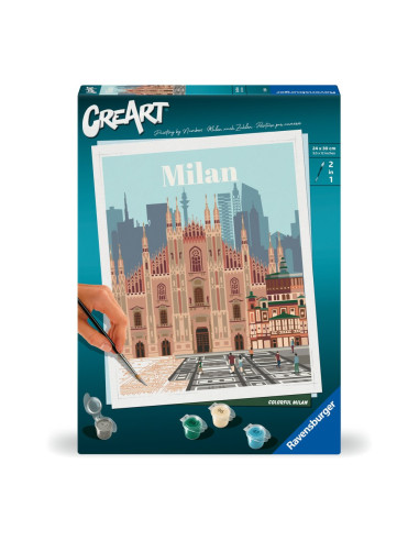 RVSPBN23688,Ravensburger - CreArt pictura pe numere pentru adulti Milano plin de culoare