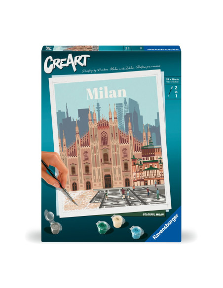 RVSPBN23688,Ravensburger - CreArt pictura pe numere pentru adulti Milano plin de culoare