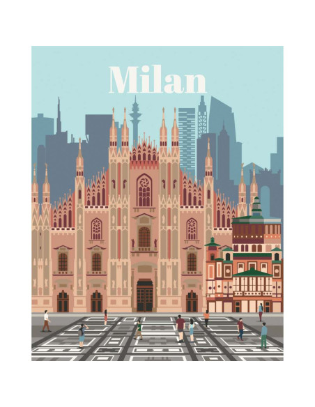 RVSPBN23688,Ravensburger - CreArt pictura pe numere pentru adulti Milano plin de culoare