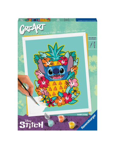 RVSPBN23933,Ravensburger - CreArt pictura pe numere pentru adulti Disney Stitch floral