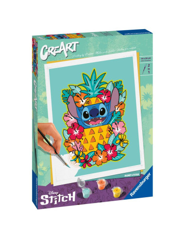 RVSPBN23933,Ravensburger - CreArt pictura pe numere pentru adulti Disney Stitch floral