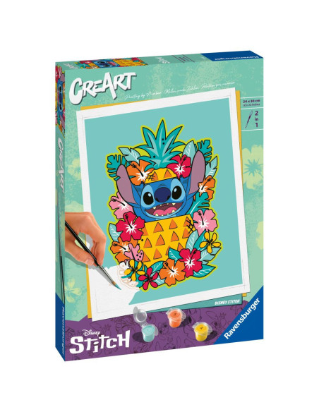 RVSPBN23933,Ravensburger - CreArt pictura pe numere pentru adulti Disney Stitch floral