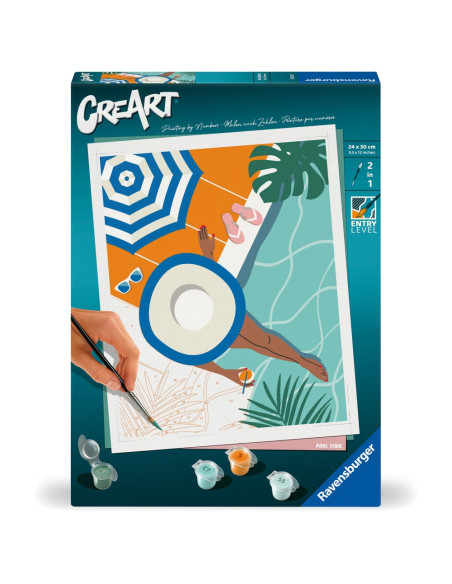 RVSPBN25523,Ravensburger - CreArt pictura pe numere pentru adulti momente de relaxare la piscina