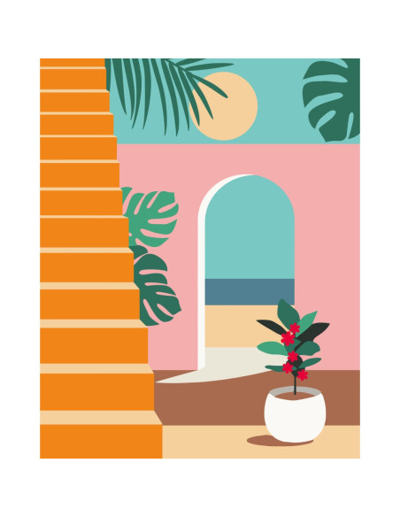 RVSPBN25524,Ravensburger - CreArt pictura pe numere pentru adulti vibe de vacanta