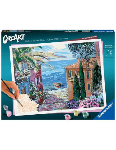 RVSPBN20218,Ravensburger - CreArt pictura pe numere pentru adulti peisaj mediteranean