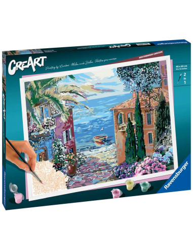 RVSPBN20218,Ravensburger - CreArt pictura pe numere pentru adulti peisaj mediteranean