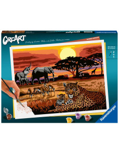 RVSPBN23548,Ravensburger - CreArt pictura pe numere pentru adulti peisaj din savana