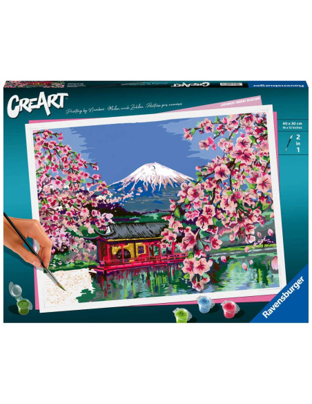 RVSPBN20177,Ravensburger - CreArt pictura pe numere pentru adulti flori de cires japonez