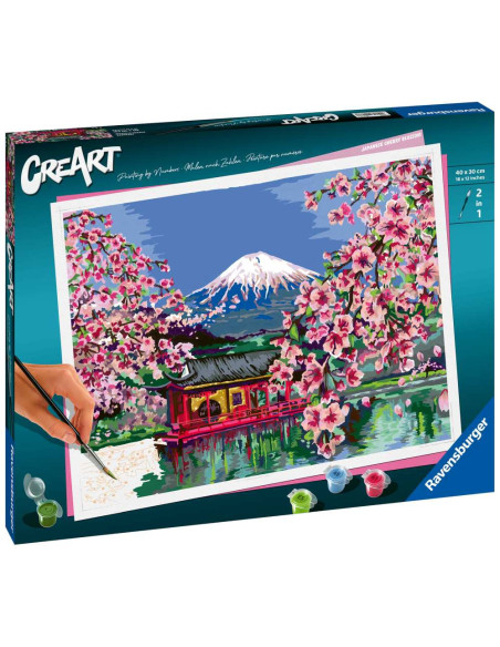 RVSPBN20177,Ravensburger - CreArt pictura pe numere pentru adulti flori de cires japonez