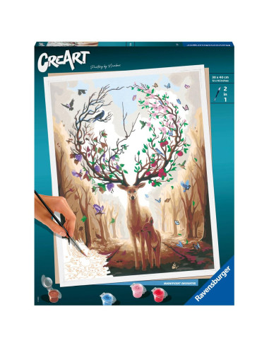 RVSPBN20273,Ravensburger - CreArt pictura pe numere pentru adulti cerb magic