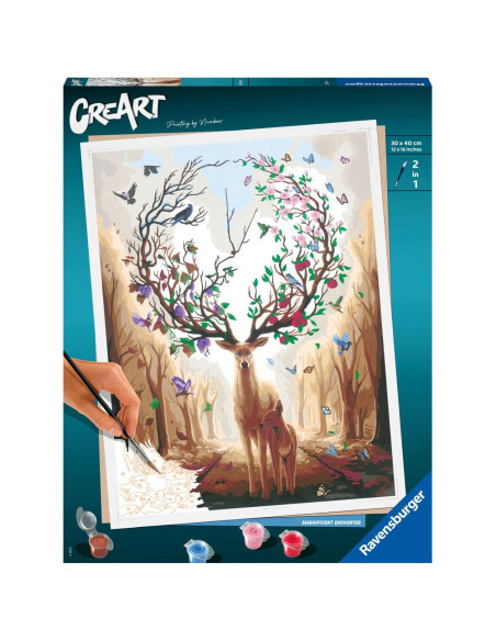 RVSPBN20273,Ravensburger - CreArt pictura pe numere pentru adulti cerb magic