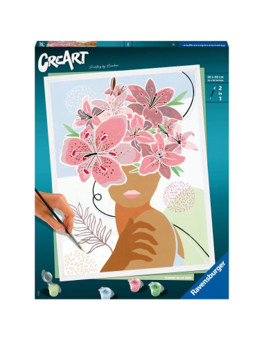 RVSPBN20275,Ravensburger - CreArt pictura pe numere pentru adulti minte plina de flori