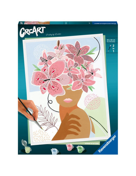 RVSPBN20275,Ravensburger - CreArt pictura pe numere pentru adulti minte plina de flori
