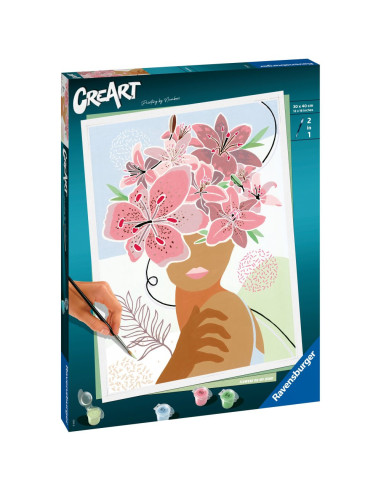 RVSPBN20275,Ravensburger - CreArt pictura pe numere pentru adulti minte plina de flori