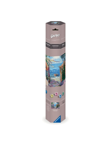 RVSPBN23913,Ravensburger - CreArt pictura pe numere pentru adulti Tablou Canvas peisaj mediteranean
