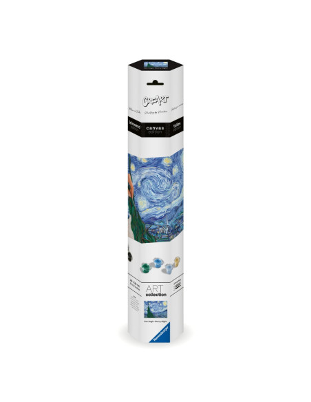 RVSPBN23915,Ravensburger - CreArt pictura pe numere pentru adulti Tablou Canvas Van Gogh noapte instelata
