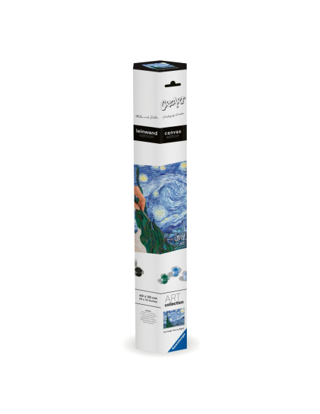 RVSPBN23915,Ravensburger - CreArt pictura pe numere pentru adulti Tablou Canvas Van Gogh noapte instelata