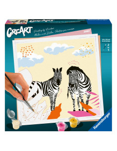 RVSPBN23666,Ravensburger - CreArt pictura pe numere pentru adulti zebre