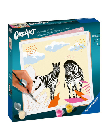 RVSPBN23666,Ravensburger - CreArt pictura pe numere pentru adulti zebre