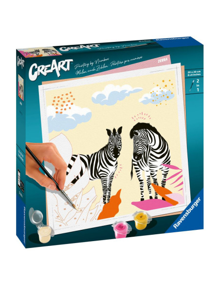 RVSPBN23666,Ravensburger - CreArt pictura pe numere pentru adulti zebre