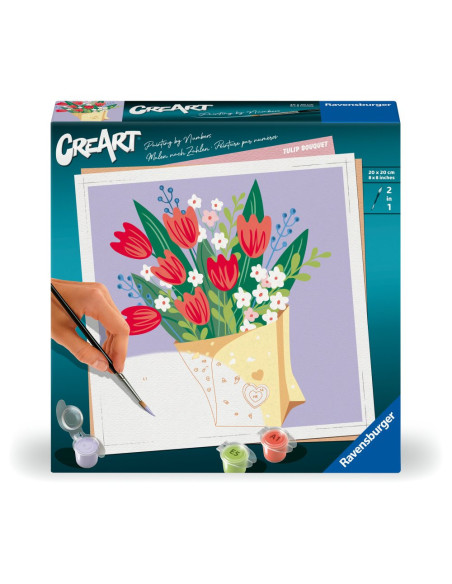 RVSPBN25518,Ravensburger - CreArt pictura pe numere pentru adulti buchet de lalele