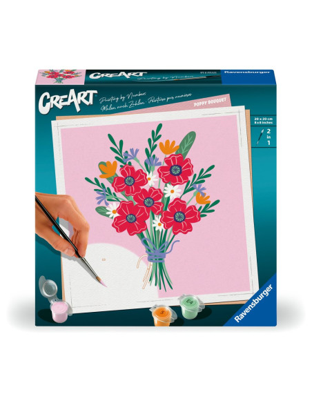 RVSPBN25519,Ravensburger - CreArt pictura pe numere pentru adulti buchet de maci
