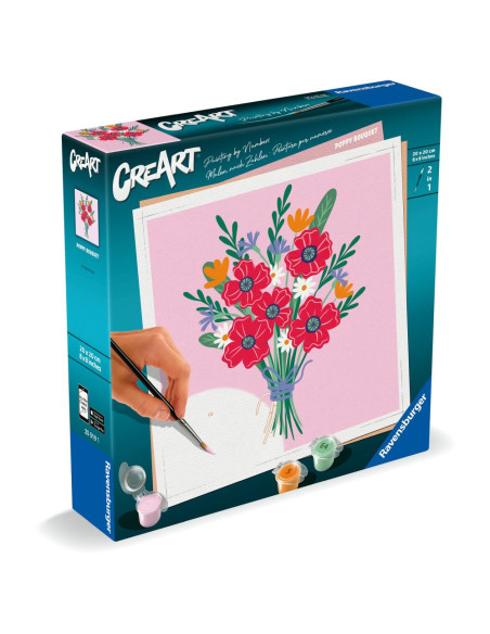 RVSPBN25519,Ravensburger - CreArt pictura pe numere pentru adulti buchet de maci