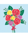 RVSPBN25520,Ravensburger - CreArt pictura pe numere pentru adulti buchet de trandafiri