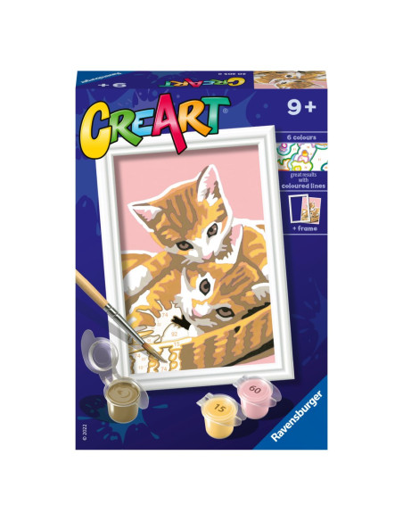 RVSPBN20205,Ravensburger - CreArt pictura pe numere pentru copii pisicute dragalase