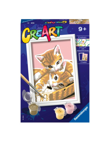 RVSPBN20205,Ravensburger - CreArt pictura pe numere pentru copii pisicute dragalase