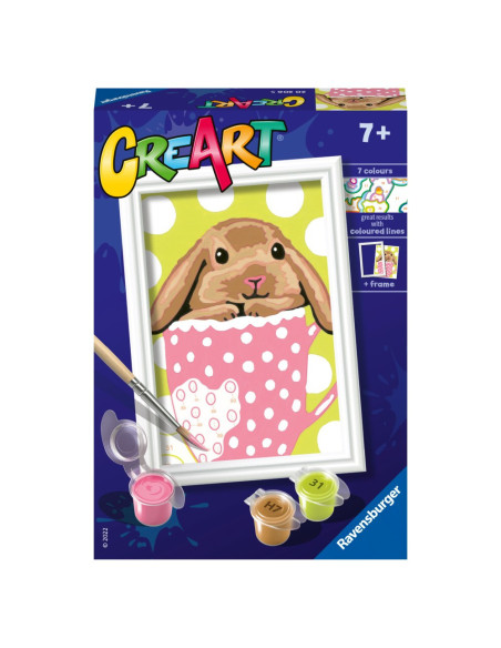 RVSPBN20206,Ravensburger - CreArt pictura pe numere pentru copii iepuras in cana