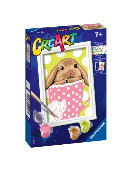 RVSPBN20206,Ravensburger - CreArt pictura pe numere pentru copii iepuras in cana