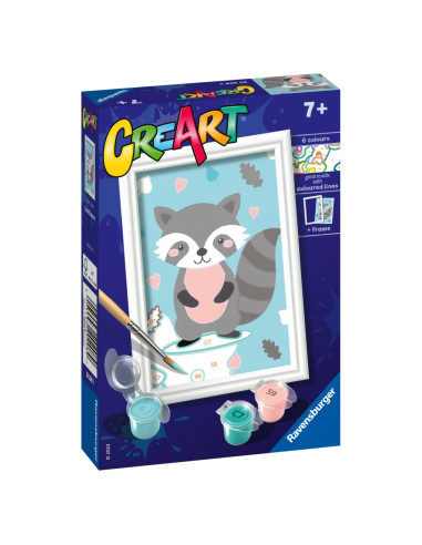 RVSPBN20208,Ravensburger - CreArt pictura pe numere pentru copii raton dragalas
