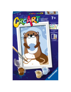 RVSPBN23607,Ravensburger - CreArt pictura pe numere pentru copii vidra dragalasa