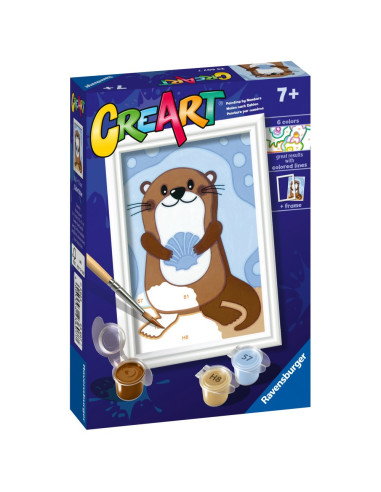 RVSPBN23607,Ravensburger - CreArt pictura pe numere pentru copii vidra dragalasa